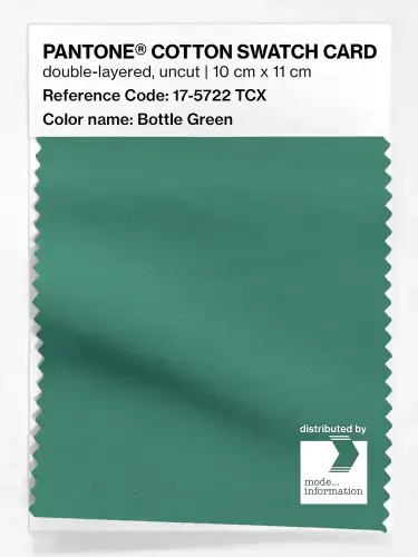 PANTONE® COTTON SWATCH CARD 17-5722 TCX Bottle Green
