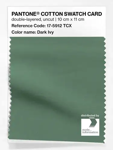 PANTONE® COTTON SWATCH CARD 17-5912 TCX Dark Ivy