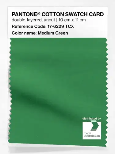 PANTONE® COTTON SWATCH CARD 17-6229 TCX Medium Green