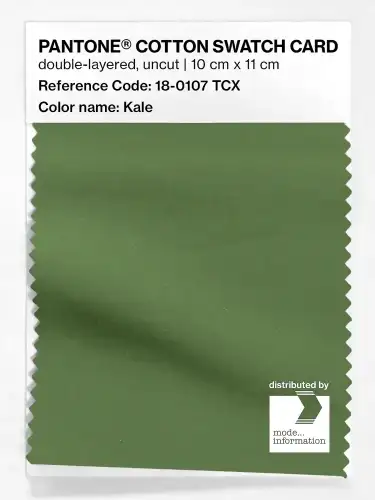 PANTONE® COTTON SWATCH CARD 18-0107 TCX Kale