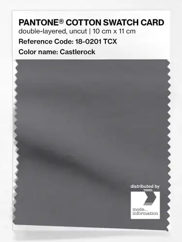 PANTONE® COTTON SWATCH CARD 18-0201 TCX Castlerock
