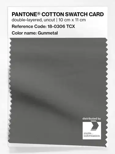 PANTONE® COTTON SWATCH CARD 18-0306 TCX Gunmetal