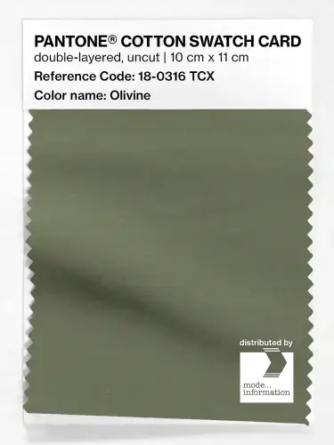 PANTONE® COTTON SWATCH CARD 18-0316 TCX Olivine