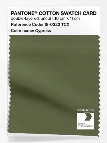 PANTONE® COTTON SWATCH CARD 18-0322 TCX Cypress
