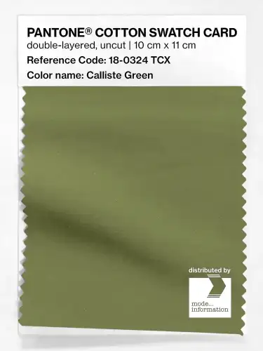 PANTONE® COTTON SWATCH CARD 18-0324 TCX Calliste Green