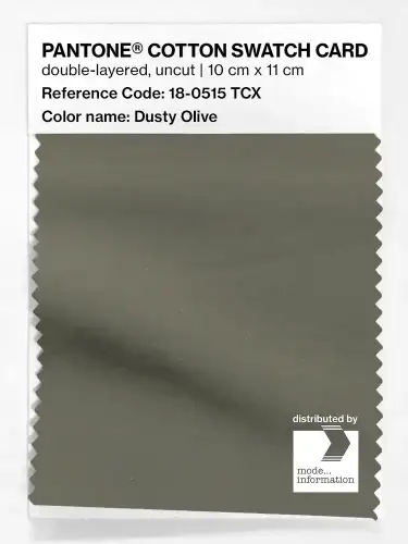 PANTONE® COTTON SWATCH CARD 18-0515 TCX Dusty Olive