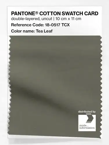 PANTONE® COTTON SWATCH CARD 18-0517 TCX Tea Leaf