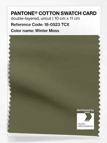 PANTONE® COTTON SWATCH CARD 18-0523 TCX Winter Moss