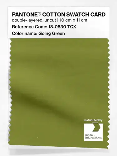 PANTONE® COTTON SWATCH CARD 18-0530 TCX Going Green