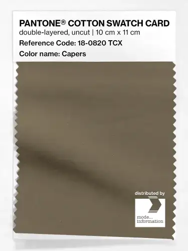 PANTONE® COTTON SWATCH CARD 18-0820 TCX Capers