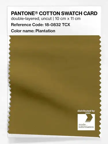 PANTONE® COTTON SWATCH CARD 18-0832 TCX Plantation