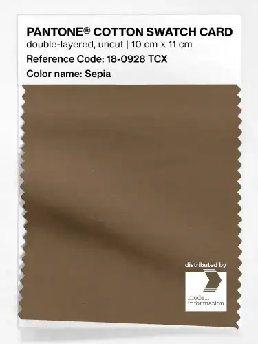PANTONE® COTTON SWATCH CARD 18-0928 TCX Sepia