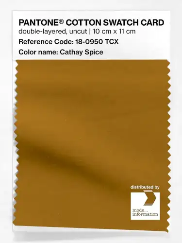 PANTONE® COTTON SWATCH CARD 18-0950 TCX Cathay Spice
