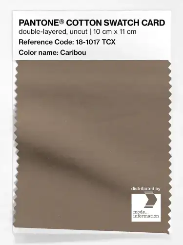 PANTONE® COTTON SWATCH CARD 18-1017 TCX Caribou