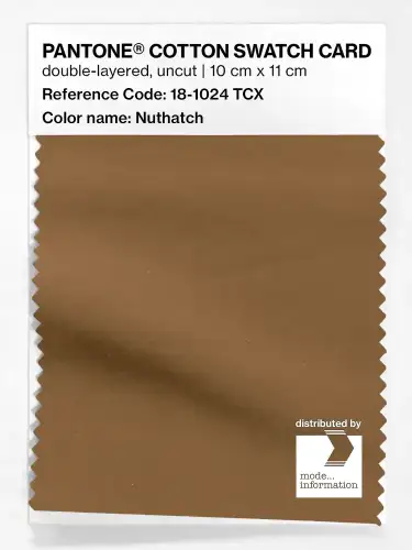 PANTONE® COTTON SWATCH CARD 18-1024 TCX Nuthatch