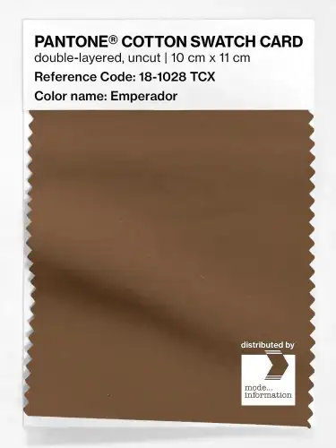 PANTONE® COTTON SWATCH CARD 18-1028 TCX Emperador