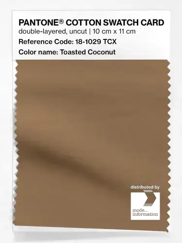 PANTONE® COTTON SWATCH CARD 18-1029 TCX Toasted Coconut