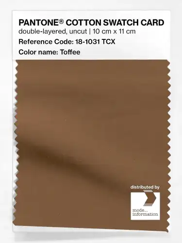 PANTONE® COTTON SWATCH CARD 18-1031 TCX Toffee