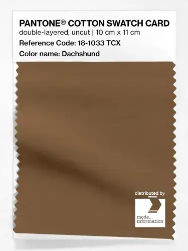 PANTONE® COTTON SWATCH CARD 18-1033 TCX Dachshund