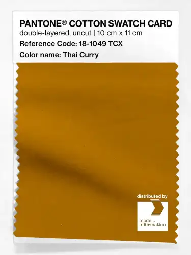 PANTONE® COTTON SWATCH CARD 18-1049 TCX Thai Curry