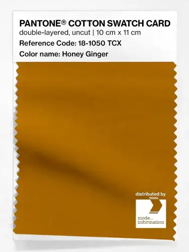 PANTONE® COTTON SWATCH CARD 18-1050 TCX Honey Ginger