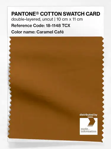 PANTONE® COTTON SWATCH CARD 18-1148 TCX Caramel Café