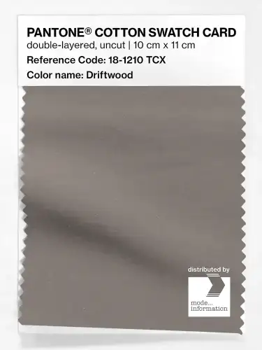 PANTONE® COTTON SWATCH CARD 18-1210 TCX Driftwood