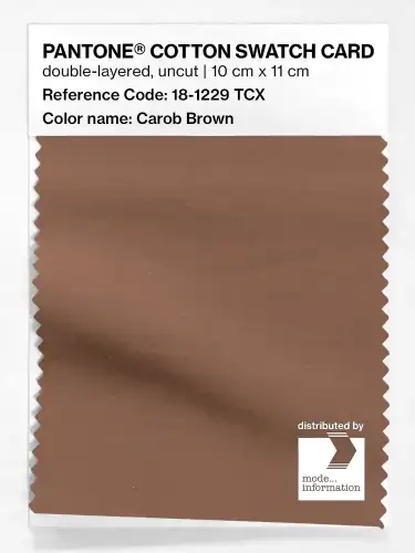 PANTONE® COTTON SWATCH CARD 18-1229 TCX Carob Brown