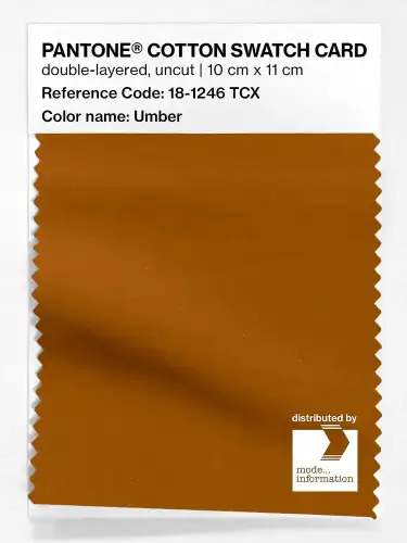 PANTONE® COTTON SWATCH CARD 18-1246 TCX Umber