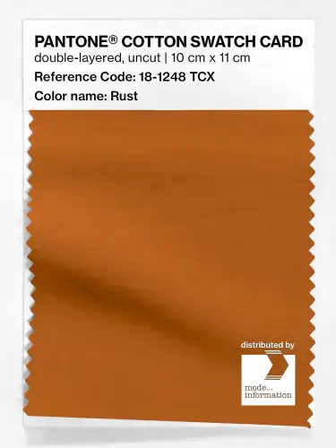 PANTONE® COTTON SWATCH CARD 18-1248 TCX Rust