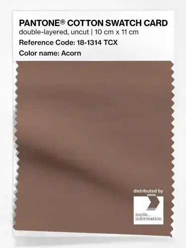PANTONE® COTTON SWATCH CARD 18-1314 TCX Acorn