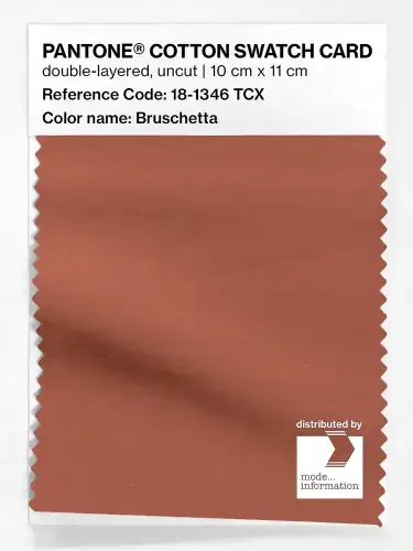 PANTONE® COTTON SWATCH CARD 18-1346 TCX Bruschetta