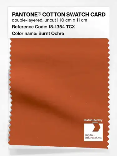 PANTONE® COTTON SWATCH CARD 18-1354 TCX Burnt Ochre