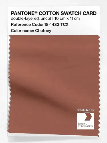 PANTONE® COTTON SWATCH CARD 18-1433 TCX Chutney