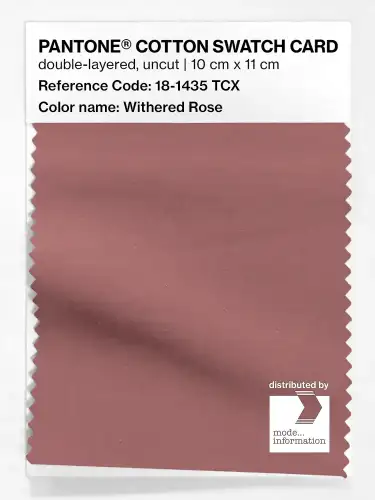 PANTONE® COTTON SWATCH CARD 18-1435 TCX Withered Rose