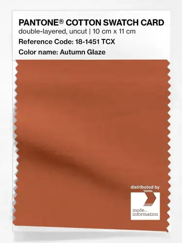 PANTONE® COTTON SWATCH CARD 18-1451 TCX Autumn Glaze