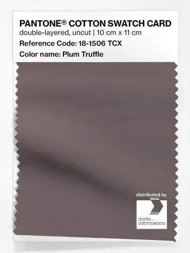 PANTONE® COTTON SWATCH CARD 18-1506 TCX Plum Truffle