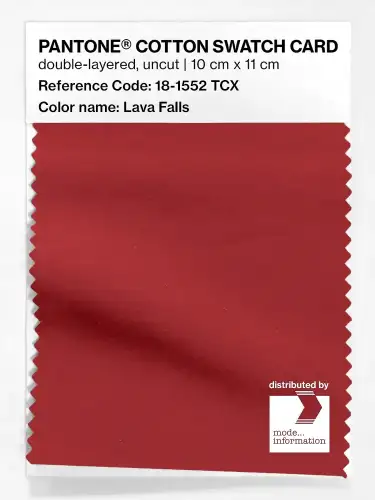 PANTONE® COTTON SWATCH CARD 18-1552 TCX Lava Falls