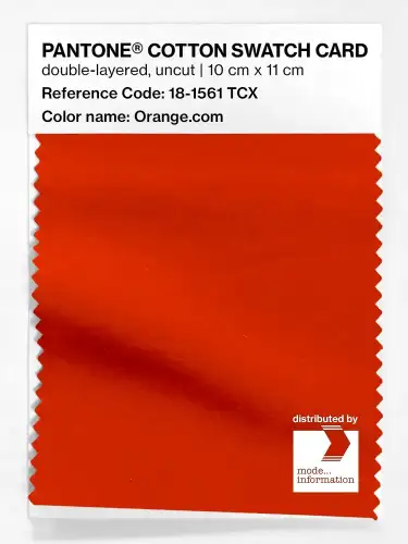 PANTONE® COTTON SWATCH CARD 18-1561 TCX Orange.com
