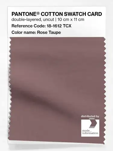 PANTONE® COTTON SWATCH CARD 18-1612 TCX Rose Taupe