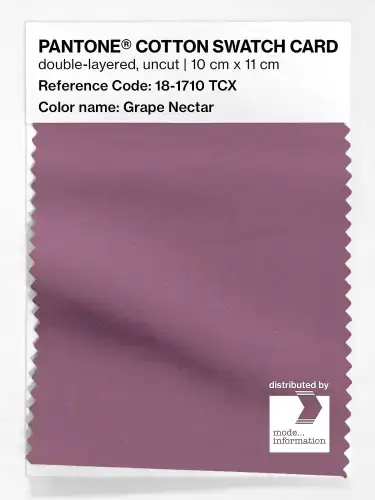 PANTONE® COTTON SWATCH CARD 18-1710 TCX Grape Nectar