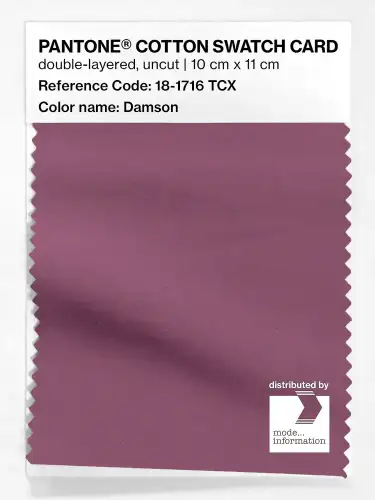 PANTONE® COTTON SWATCH CARD 18-1716 TCX Damson