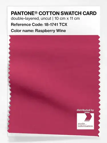 PANTONE® COTTON SWATCH CARD 18-1741 TCX Raspberry Wine