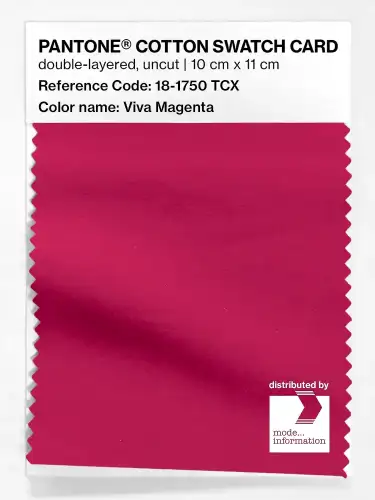 PANTONE® COTTON SWATCH CARD 18-1750 TCX Viva Magenta