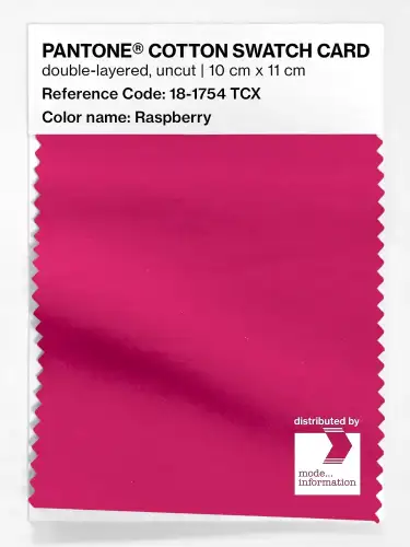 PANTONE® COTTON SWATCH CARD 18-1754 TCX Raspberry