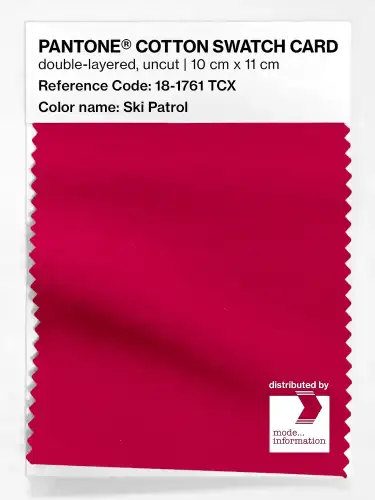 PANTONE® COTTON SWATCH CARD 18-1761 TCX Ski Patrol