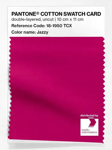 PANTONE® COTTON SWATCH CARD 18-1950 TCX Jazzy