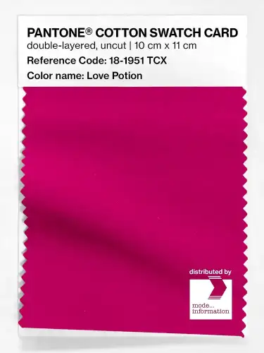 PANTONE® COTTON SWATCH CARD 18-1951 TCX Love Potion