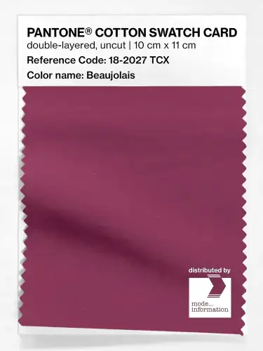 PANTONE® COTTON SWATCH CARD 18-2027 TCX Beaujolais
