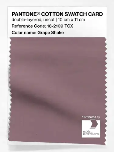 PANTONE® COTTON SWATCH CARD 18-2109 TCX Grape Shake